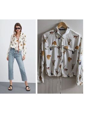 Zara | Animal Printed Blouse